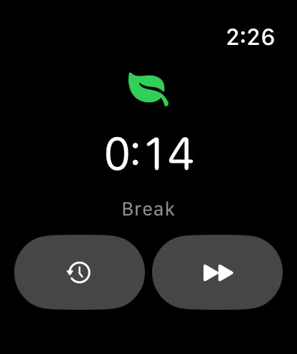 The same break on Apple Watch